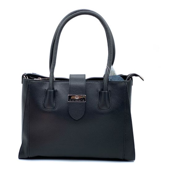 Сумка Di Gregorio черная кожаная - фото 1, 