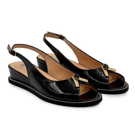 Босоножки ilasio Renzoni черные лакированная кожа - фото 8, H6590 IR NERO