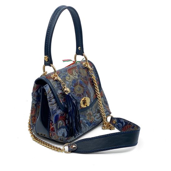 Сумка Marino Orlandi синяя кожаная - фото 2, 