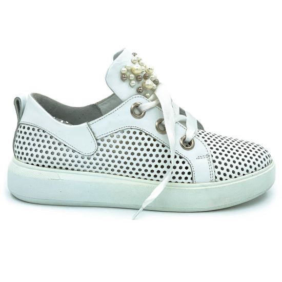 Кеды Cover белые кожаные - фото 1, 