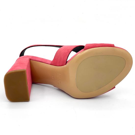 Босоножки Renzi замшевые розовые - фото 4, 522210B RZ