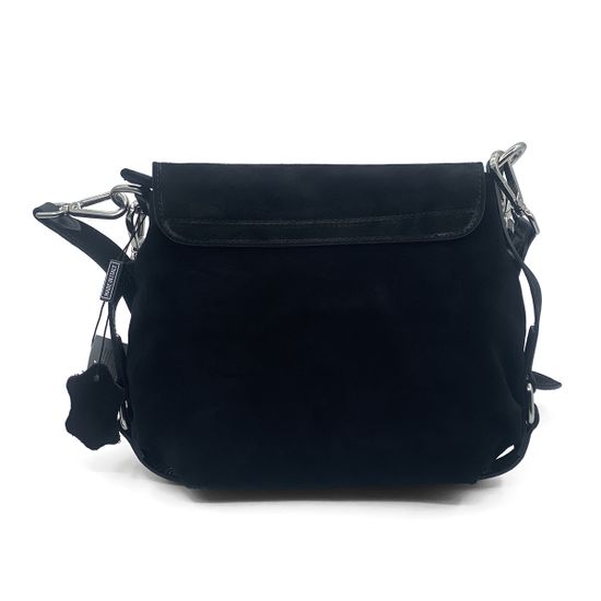 Сумка Di Gregorio черная замшевая - фото 3, 