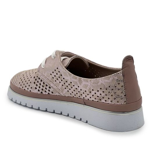 Полуботинки летние Lab Milano розовые кожаные c перфорацией - фото 3, 0860140 LAB ROSA