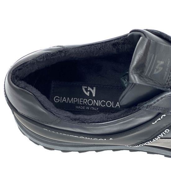 Кроссовки Giampieronicola черные кожаные Байка - фото 7, 