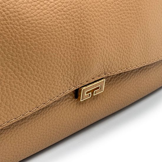 Сумка Loristella бежевая кожаная - фото 4,