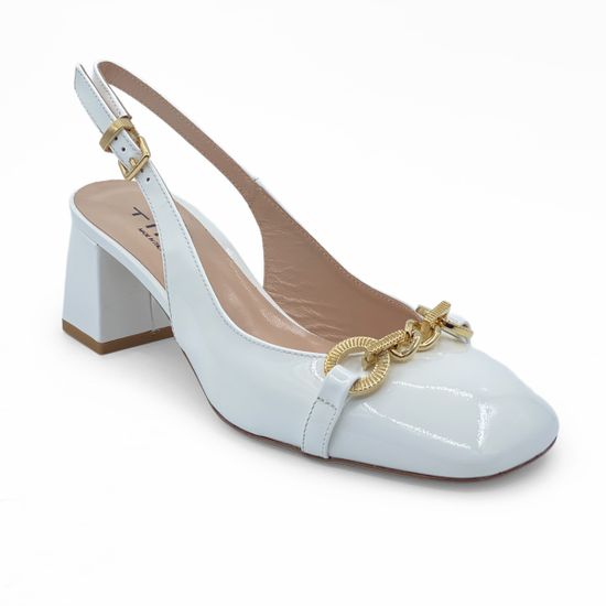 Туфли слингбэк Tiffi лакированная кожа белые - фото 2, TF26/50 TI BIANCO