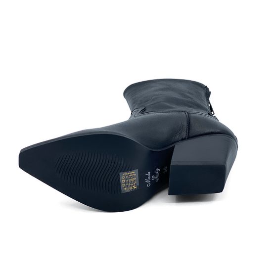 Ботинки Казаки MIMMU кожаные демисезонные черные - фото 4, F702K1 MIM NERO