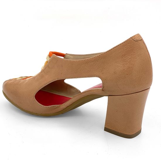 Полуботинки Pas de Rouge летние кожаные коричневые - фото 3, G822 TALPA ROU