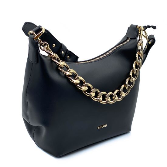 Сумка Ripani черная кожаная - фото 2, 