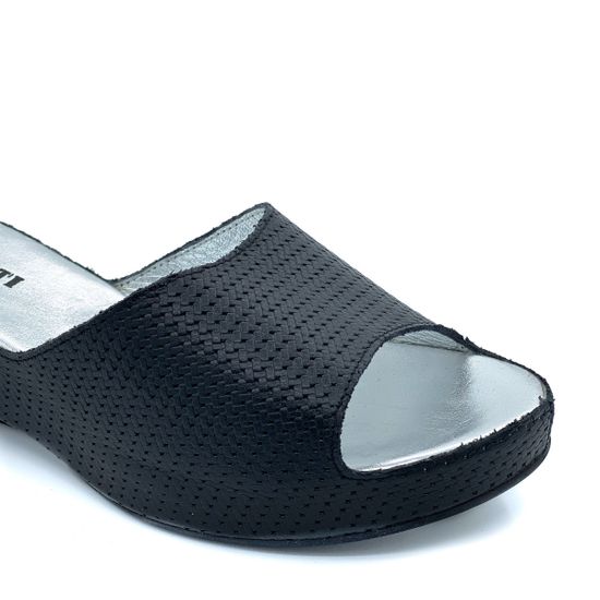 Шлепанцы Marzetti черные кожаные - фото 6, 