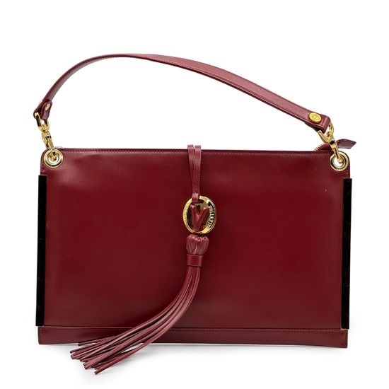 Сумка-папка Valentino Orlandi бордовая кожаная - фото 1, 7434 VO BORDO