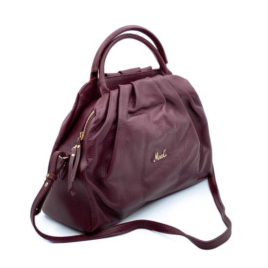 Сумка Marina Creazioni бордовая кожаная - фото 2, 