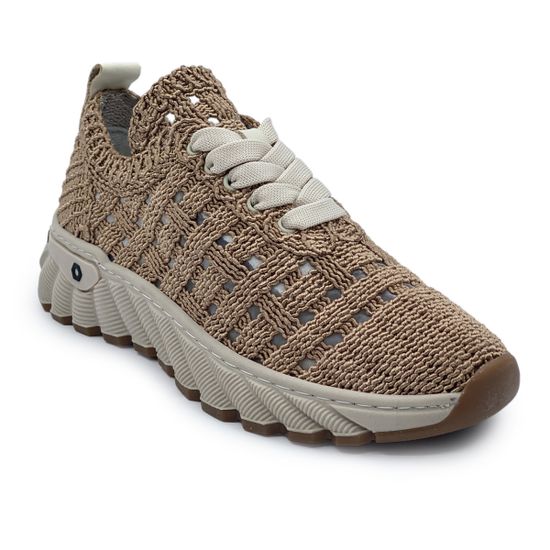 Кроссовки Lab Milano бежевые текстильные с перфорацией - фото 2, V002 LAB BEIGE