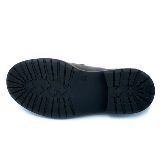 Лоферы Donna Soft серые кожаные демисезонные - фото 4, 