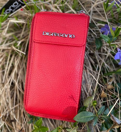 Сумочка Di Gregorio кросс-боди красная кожаная маленькая - фото 2, 