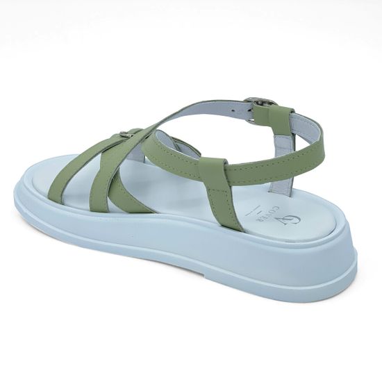 Босоножки CV COVER оливкового цвета кожаные - фото 3, 1621-5 COV