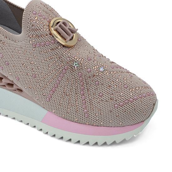 Кроссовки Ilasio Renzoni кожа и текстиль стрейч розовые - фото 6, 