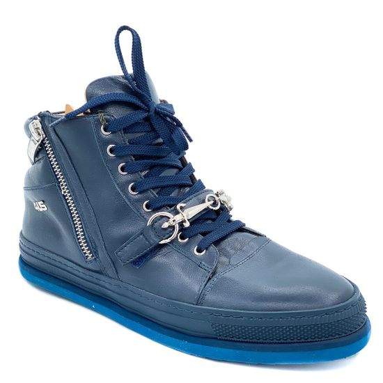 Ботинки женские Cesare Paciotti демисезонные кожаные синие - фото 2, 