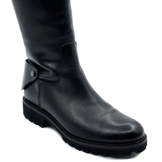 Сапоги Tiffi черные кожаные байка - фото 6, 