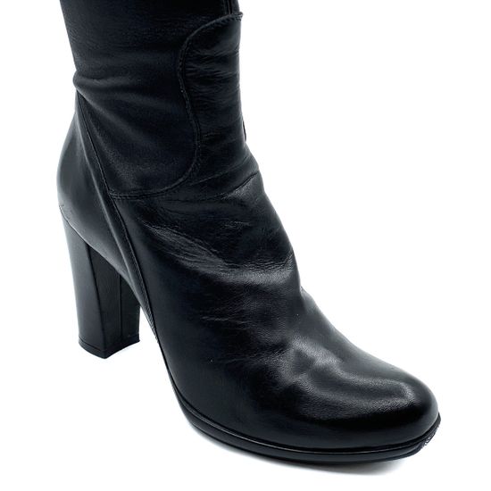 Сапоги Renzi черные кожаные байка - фото 5, 