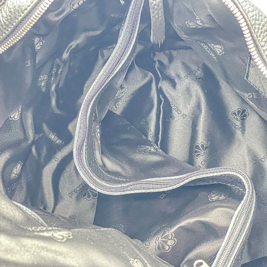 Сумка Di Gregorio черная кожаная - фото 5, 