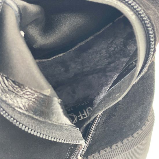 Ботфорты стрейч Tuffoni черные замшевые на меху - фото 6, 1722022 TUF MONT