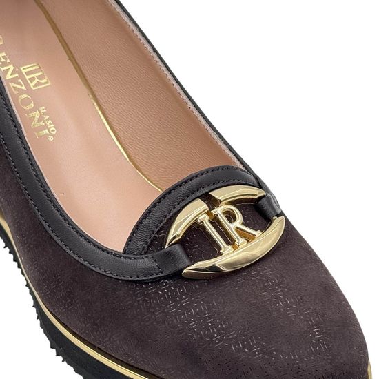 Туфли Ilasio Reanzoni коричневые замшевые с пряжкой - фото 6, Н7761 IR MORO