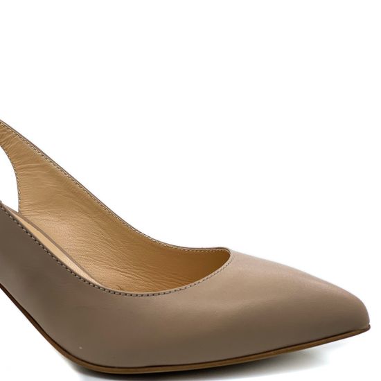 Туфли женские Cover с открытой пяткой кожа бежевые - фото 6, 18014 COV