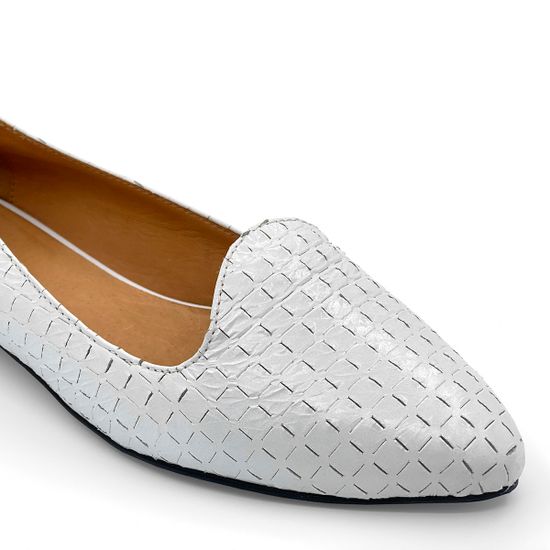 Балетки Zamagni белые кожаные - фото 6, 