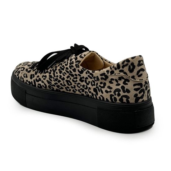 Кеды CV COVER бежевые замшевые принт &quot;леопард&quot; - фото 3, 