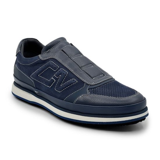 Кроссовки GIAMPIERONICOLA синие кожаные демисезонные - фото 2, M338161A GPN BLU