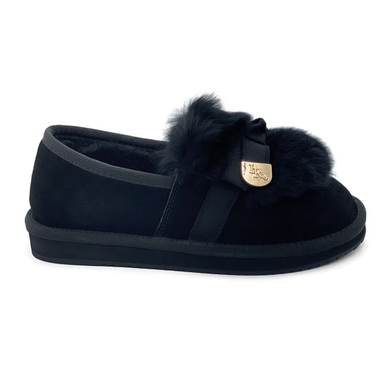 Лоферы Ilasio Renzoni черные замшевые на меху - фото 1, M114 IR