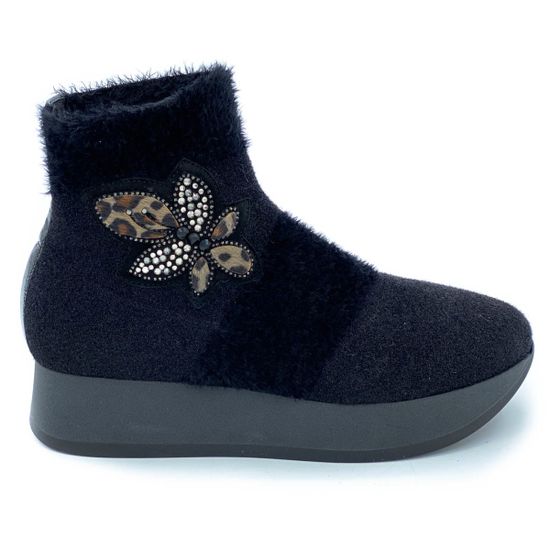 Ботинки Marzetti черные войлок демисезонные - фото 1, 