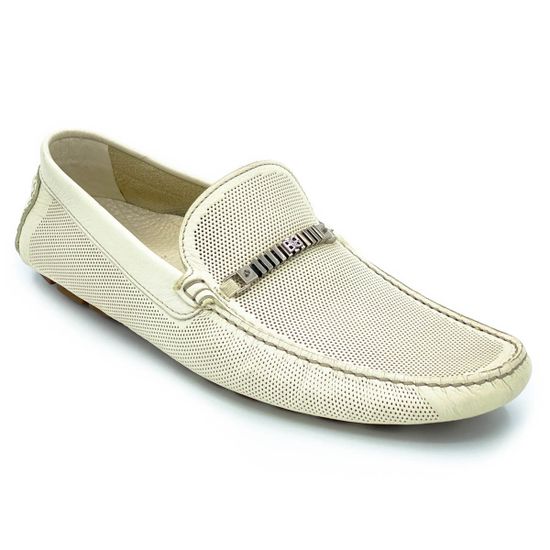 Мокасины Baldinini белые кожаные - фото 2, 