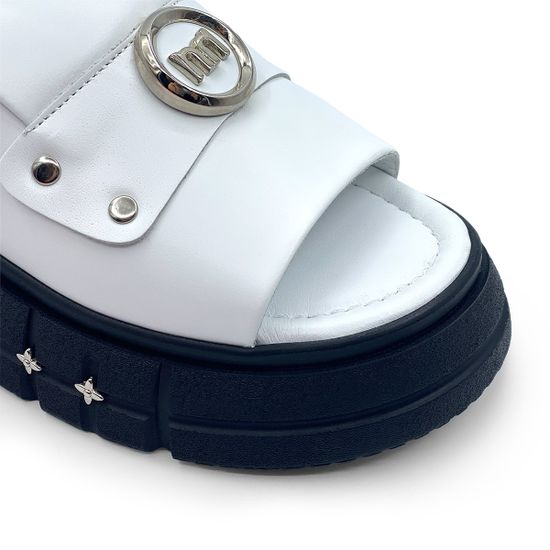 Сандалии NULA&amp;NILA белые кожаные - фото 6, NO1859 NIL BIANCO