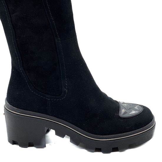 Сапоги Mara черные замшевые демисезонные - фото 5, 