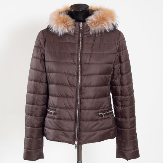 Куртка Galotti двойная драп бежево-коричневая - фото 7, 