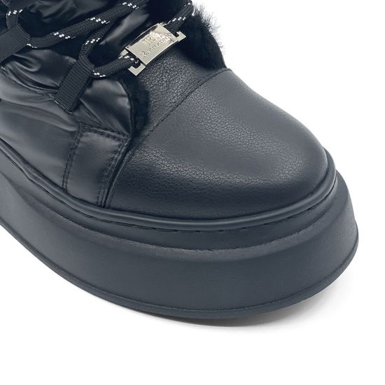 Ботинки Ilasio Renzoni черные кожа/текстиль на меху - фото 6, M105 IR NERO