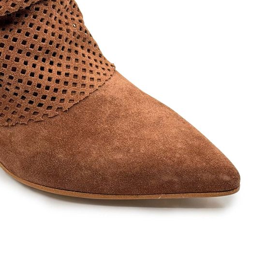 Полусапоги казаки MIMMU коричневые замшевые демисезонные - фото 7, M6726M2 MIM MORO