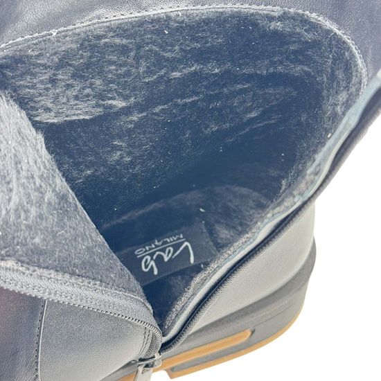 Ботинки Lab Milano черные кожаные на байке - фото 8, 4400 LAB NAPPA