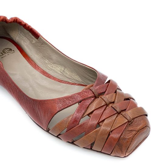 Балетки Fru.it коричневые кожаные - фото 4, 