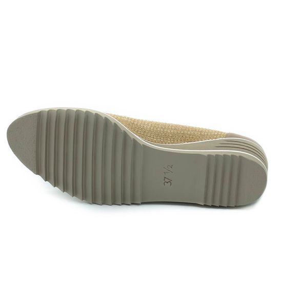 Туфли Donna Soft бежевые комбинация кожи и текстиля - фото 4, DS0767 DS BEIGE