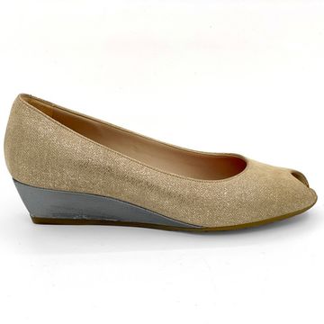 Туфли Pas de Rouge замшевые бежевые с открытым мыском - фото 1, L802 TALPA ROU