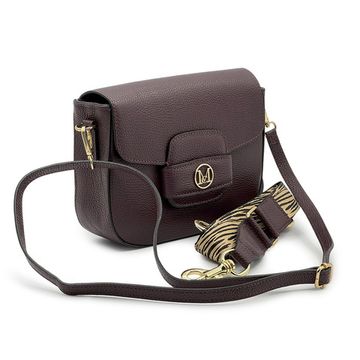 Сумка кросс-боди MOT-CLE кожаная бордовая - фото 2, VNT MOT BORDO