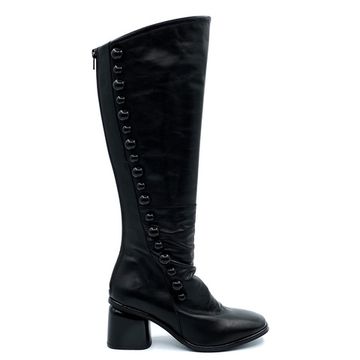 Сапоги Mimmu черные кожаные демисезонные - фото 1, FKBATY7 MIM