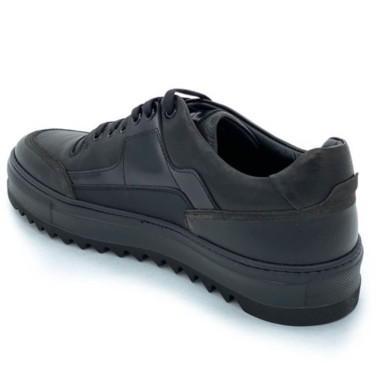 Кеды Giampieronicola черные кожаные демисезонные - фото 3, 