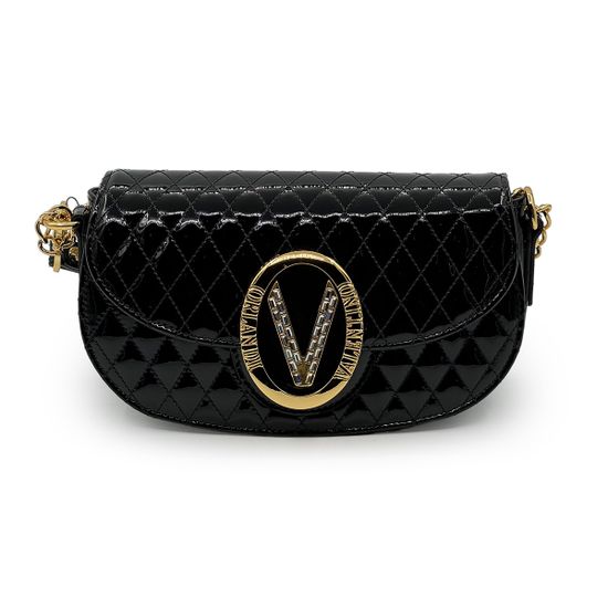 Сумка-клатч Valentino Orlandi черная из ламинированной кожи - фото 1, 