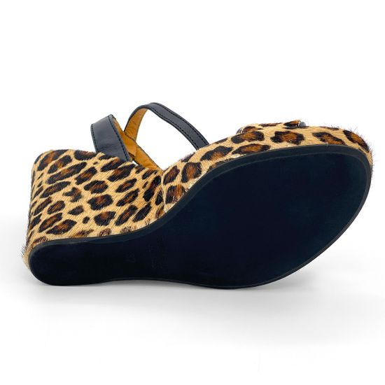 Босоножки Zamagni черно-коричневые пони - фото 4, 5260 ZAM