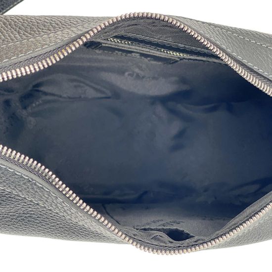 Сумочка-банан Marina Creazioni черная кожаная - фото 5, 