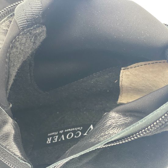 Ботфорты стрейч CVCover черные замшевые на байке - фото 7, 393859-1 COV